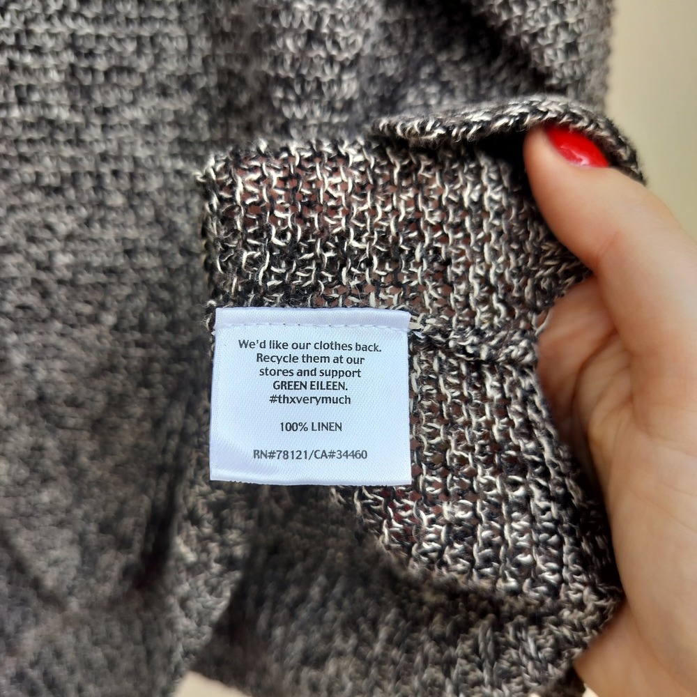 Eileen Fisher Gray V-Neck Sweater - Picture 5 of 7